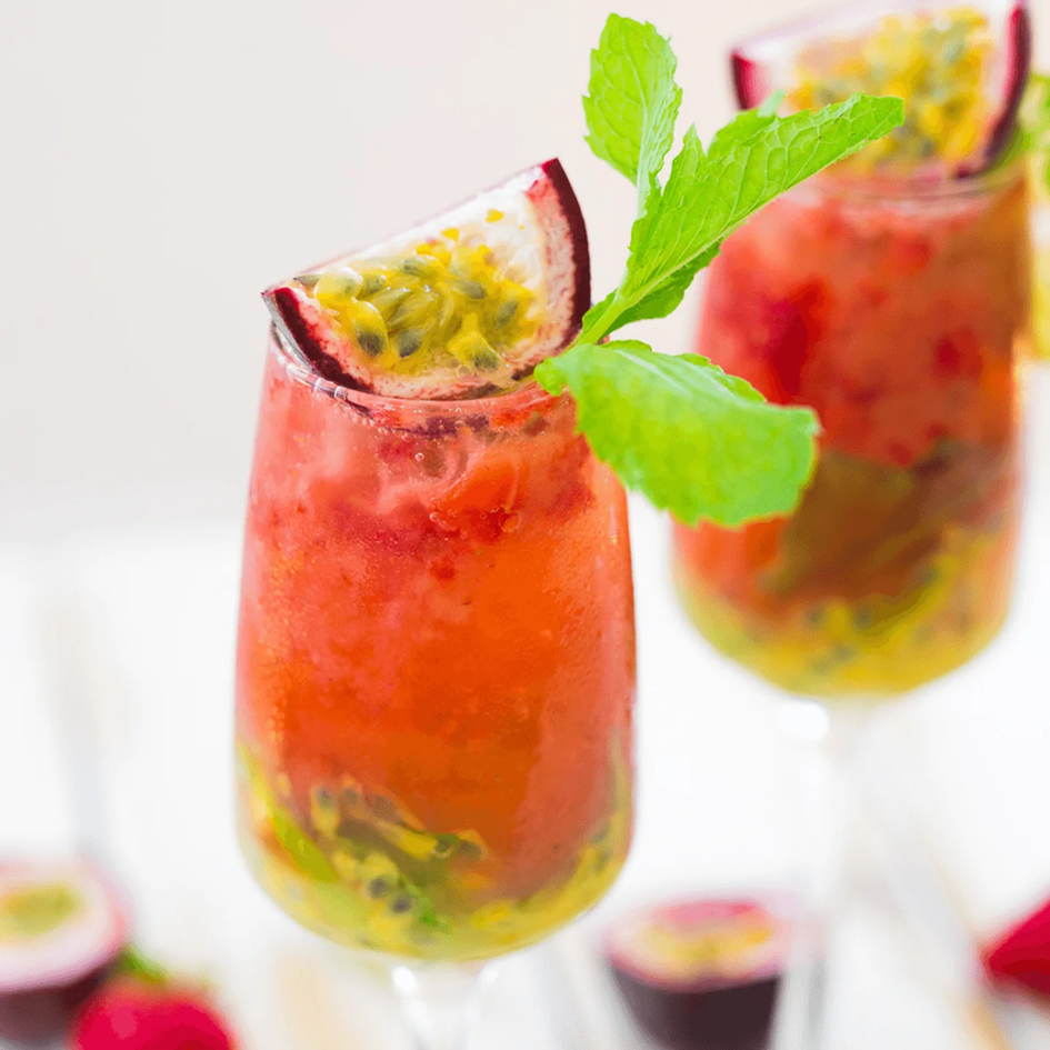 Mojito Fraise et Fruit de la Passion - Sans Alcool
