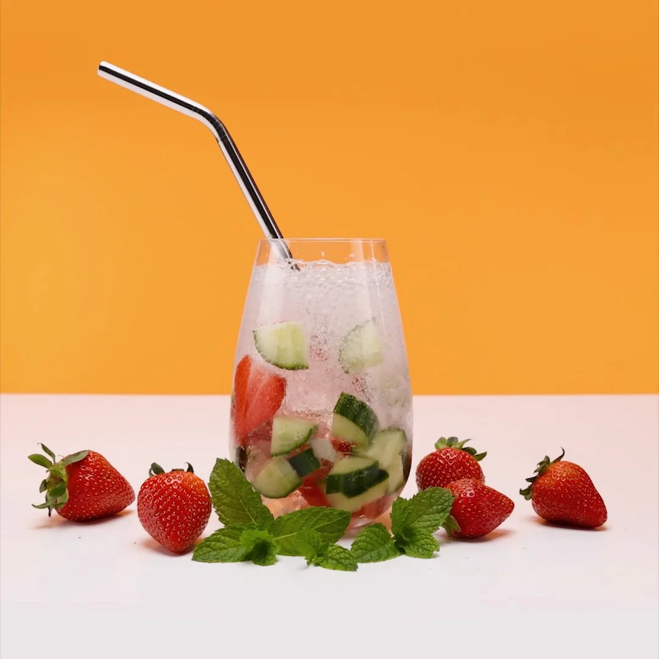 Infusion à la fraise et au concombre