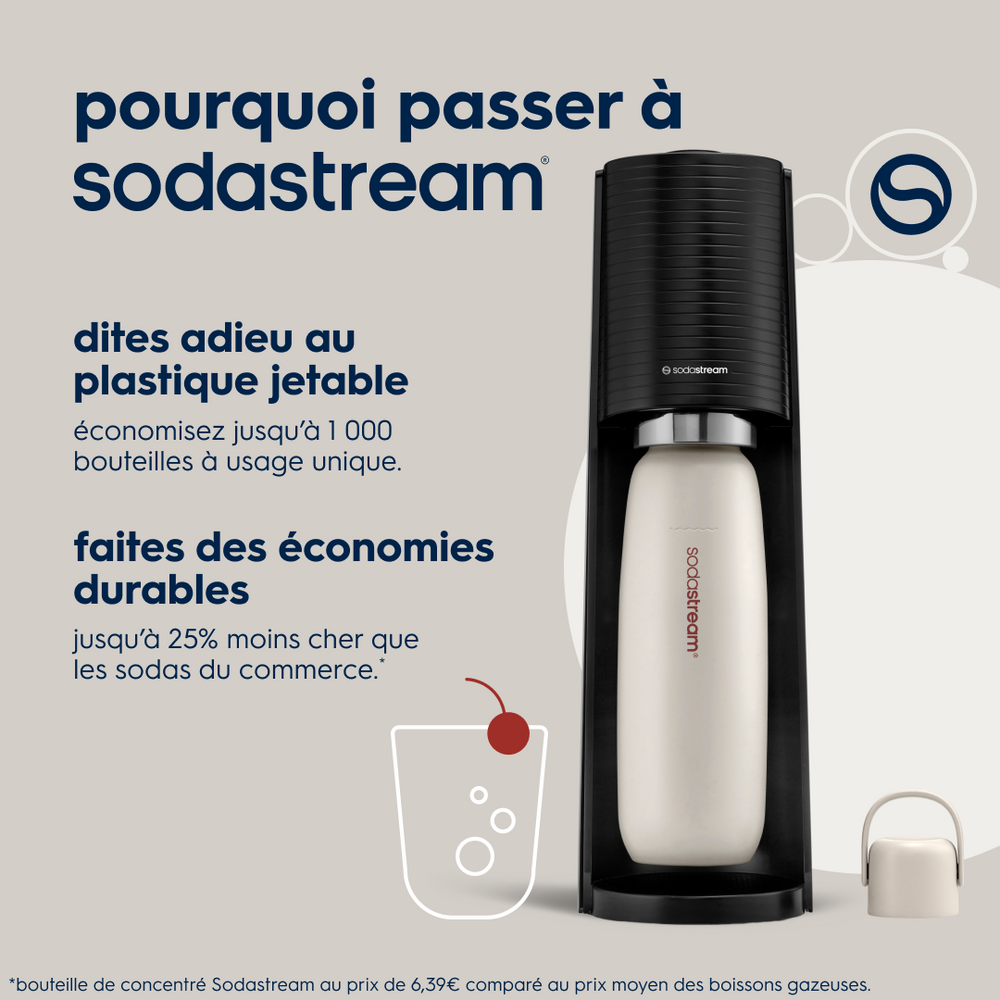 Gourde isotherme 0,9L fizz&go Cool sable