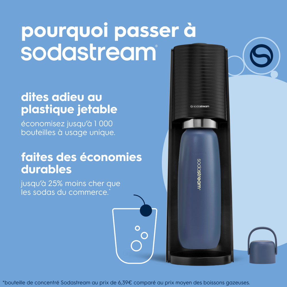 Gourde isotherme 0,9L fizz&go Cool bleue