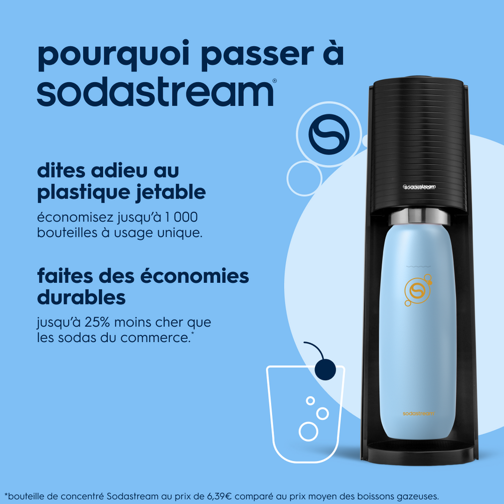 Gourde isotherme 0,9L fizz&go Cool bleu ciel
