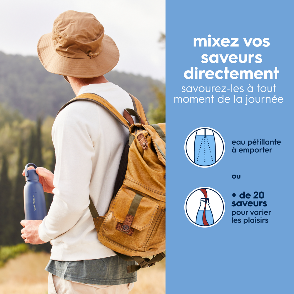 Gourde isotherme 0,9L fizz&go Cool bleue