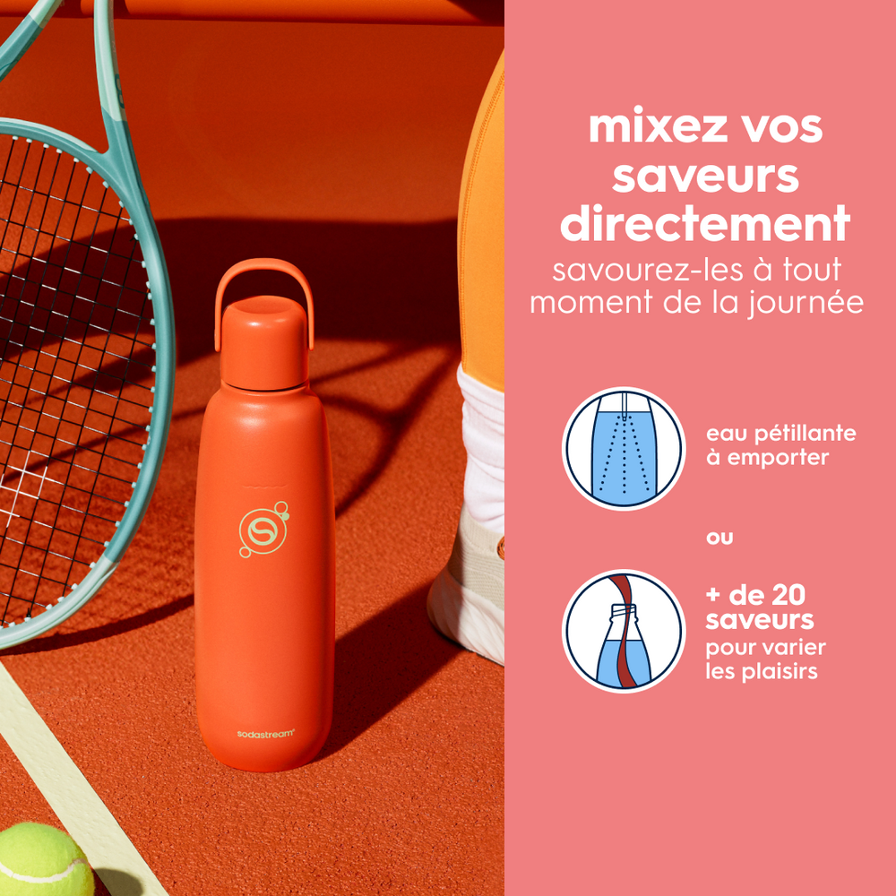 Gourde isotherme 0,9L fizz&go Cool papaye