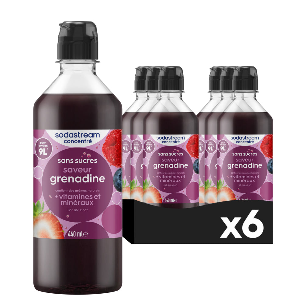 6-Pack Sirop Grenadine sans sucres 440ml