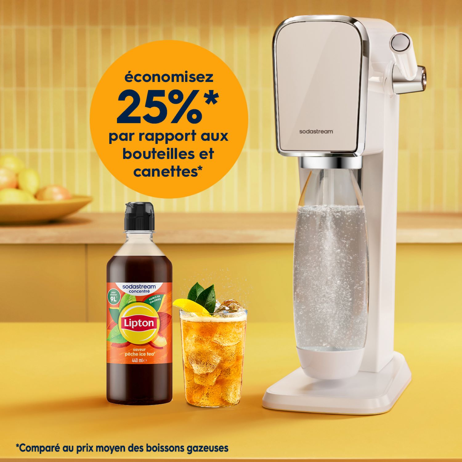 6-Pack Sirop Lipton Ice Tea Pêche Zéro 440ml