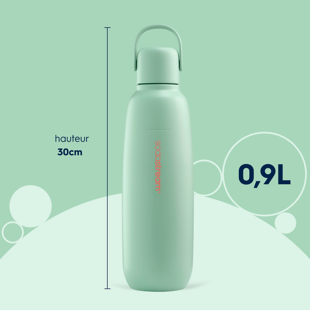 Gourde isotherme 0,9L fizz&go Cool menthe