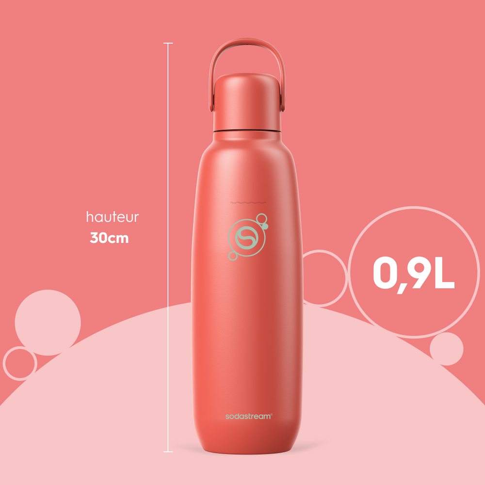 Gourde isotherme 0,9L fizz&go Cool papaye