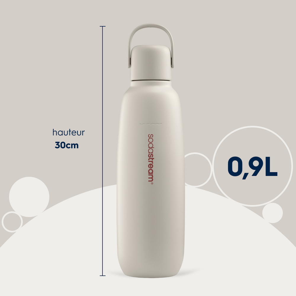 Gourde isotherme 0,9L fizz&go Cool sable