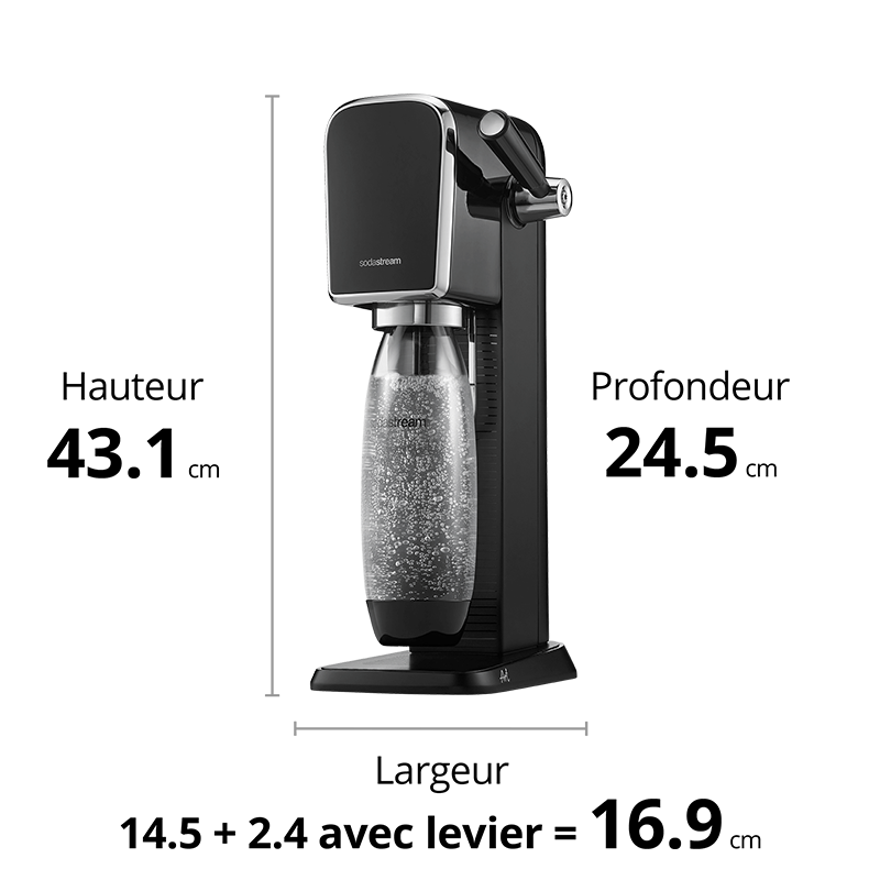 SodaStream Art noir machine eau gazeuse dimensions