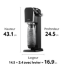 SodaStream Art noir machine eau gazeuse dimensions
