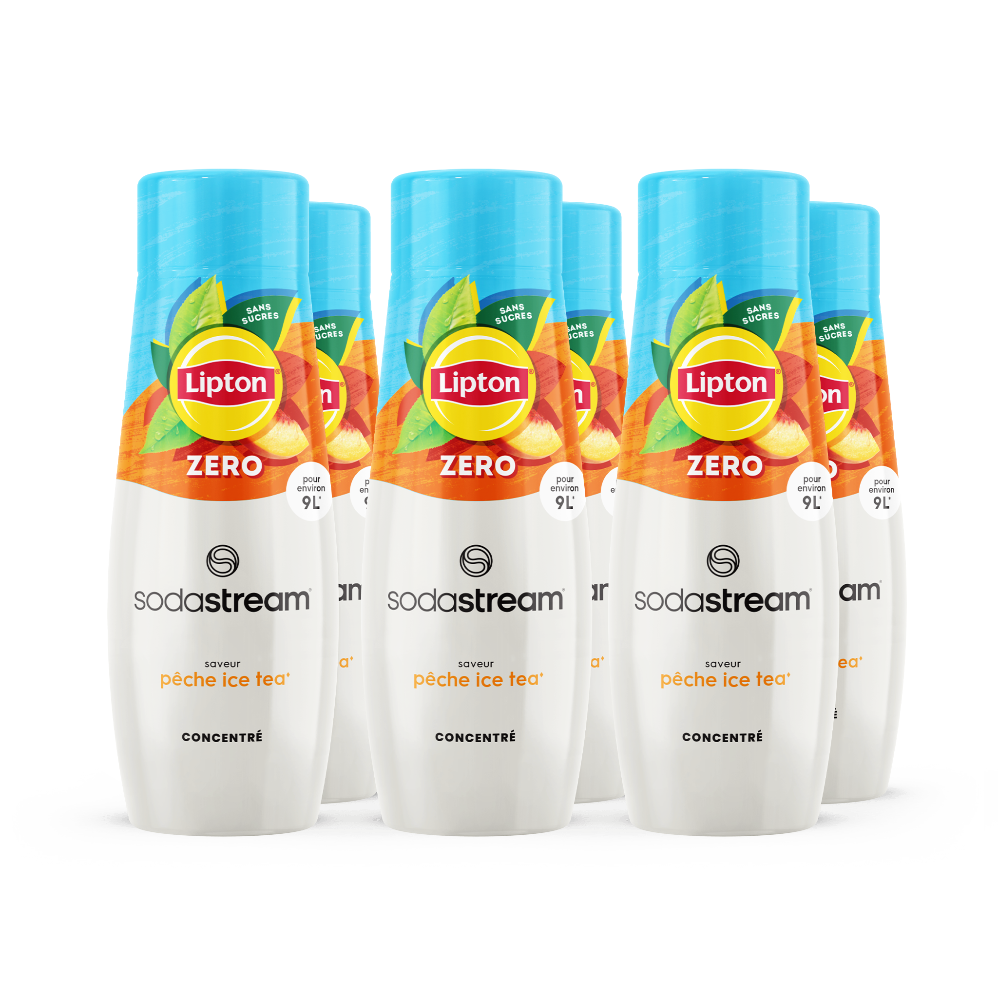 6-Pack Lipton Ice Tea Pêche Zéro 440ml sodastream