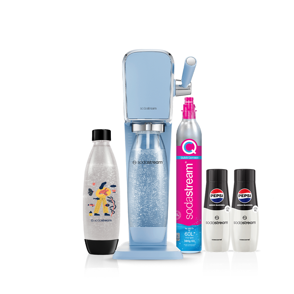 sodastream art bleu pastel Pack Saveur Pepsi Zéro Sucres