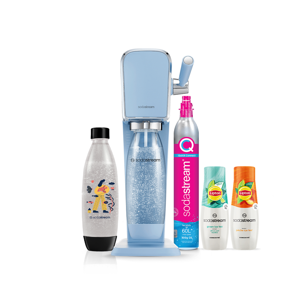 Mysoda Woody Machine à Eau Pétillante Vert Sauge - Composite Bois Renouvelable, Bouteille PET Et Cylindre CO2 Inclus