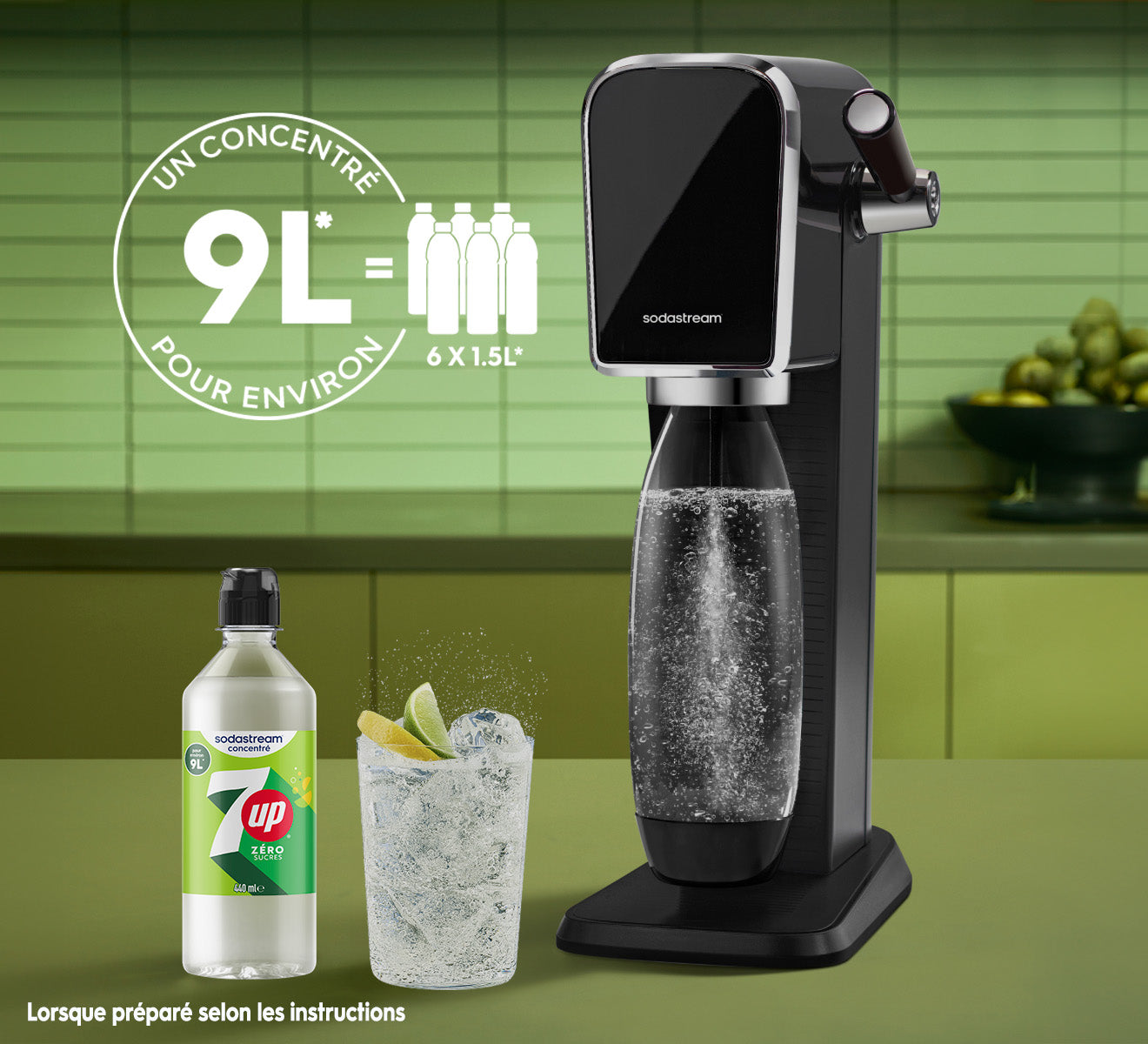 Sirop 7Up Zéro Sucres 440ml