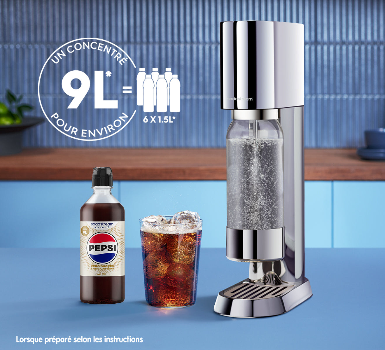 6-Pack Sirop Pepsi zero cafeine 440ml
