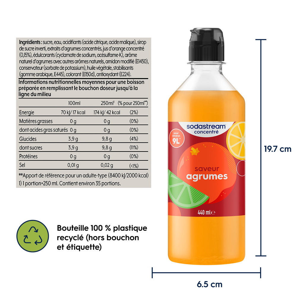 6-Pack Sirop Agrumes 440ml