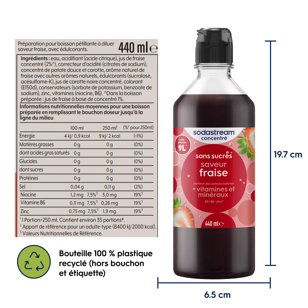 Sirop Fraise Sans Sucres