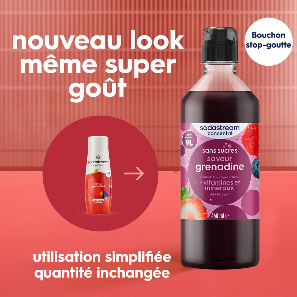 6-Pack Sirop Grenadine sans sucres 440ml