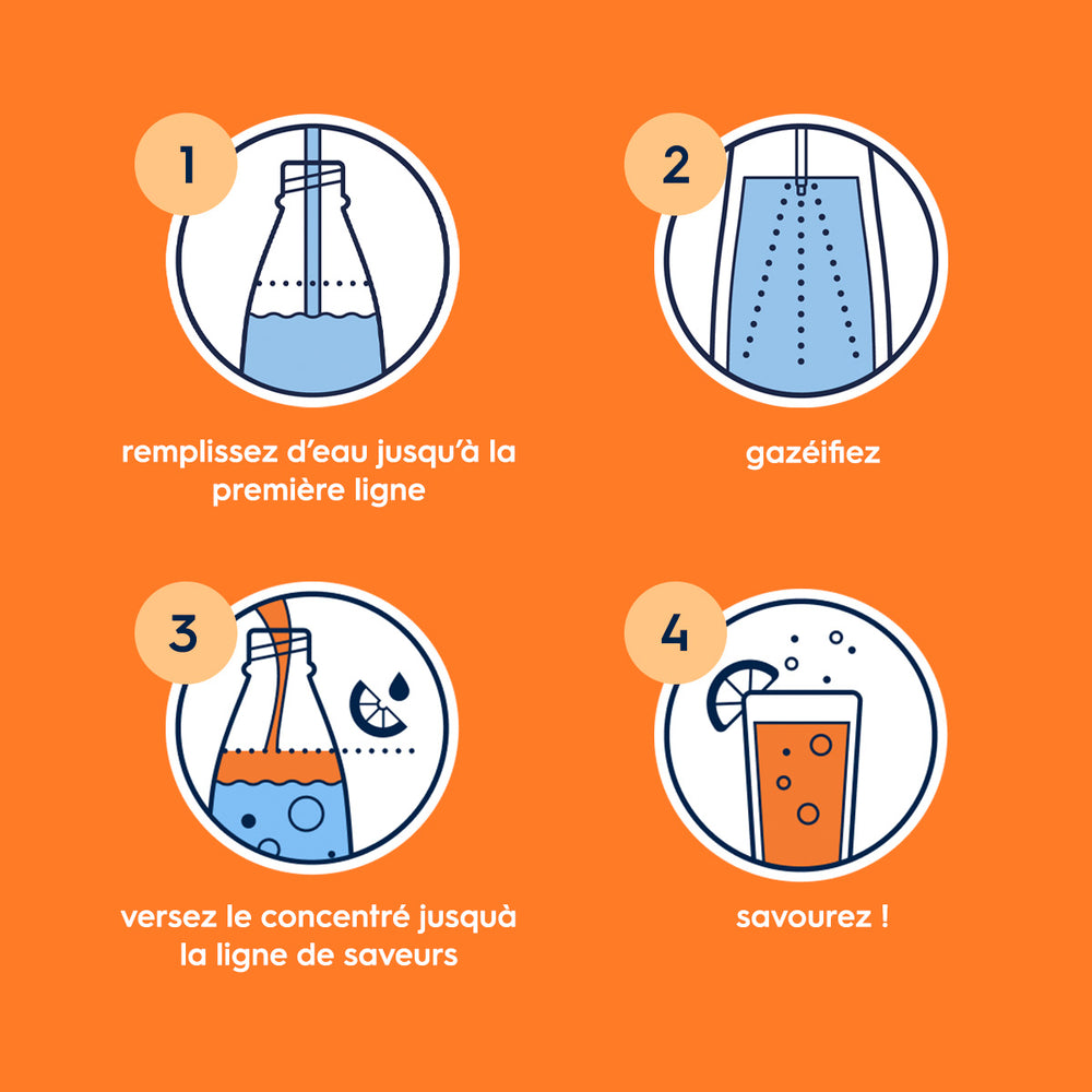 6-Pack Sirop Orange 440ml