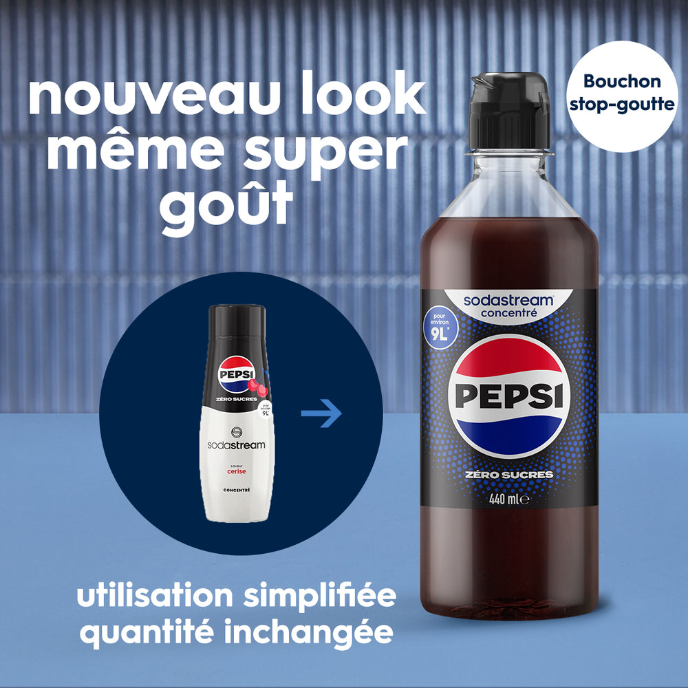 6-Pack Sirop Pepsi Zéro Sucres Saveur Cerise 440ml