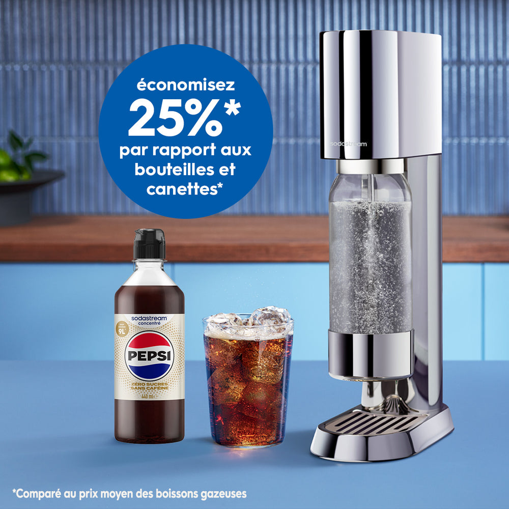 Sirop Pepsi Zéro sucres sans caféine 440ml