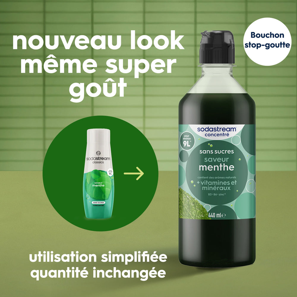 6-Pack Sirop Menthe sans sucres 440ml