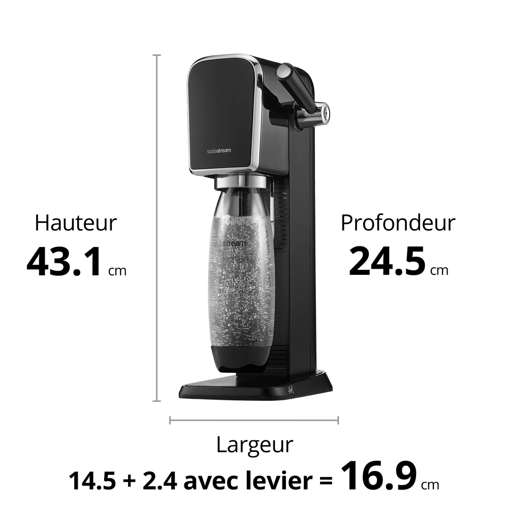 SodaStream Art noir machine eau gazeuse dimensions