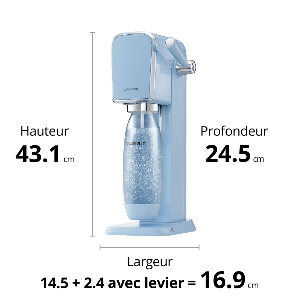 sodastream art bleue taille et dimensions