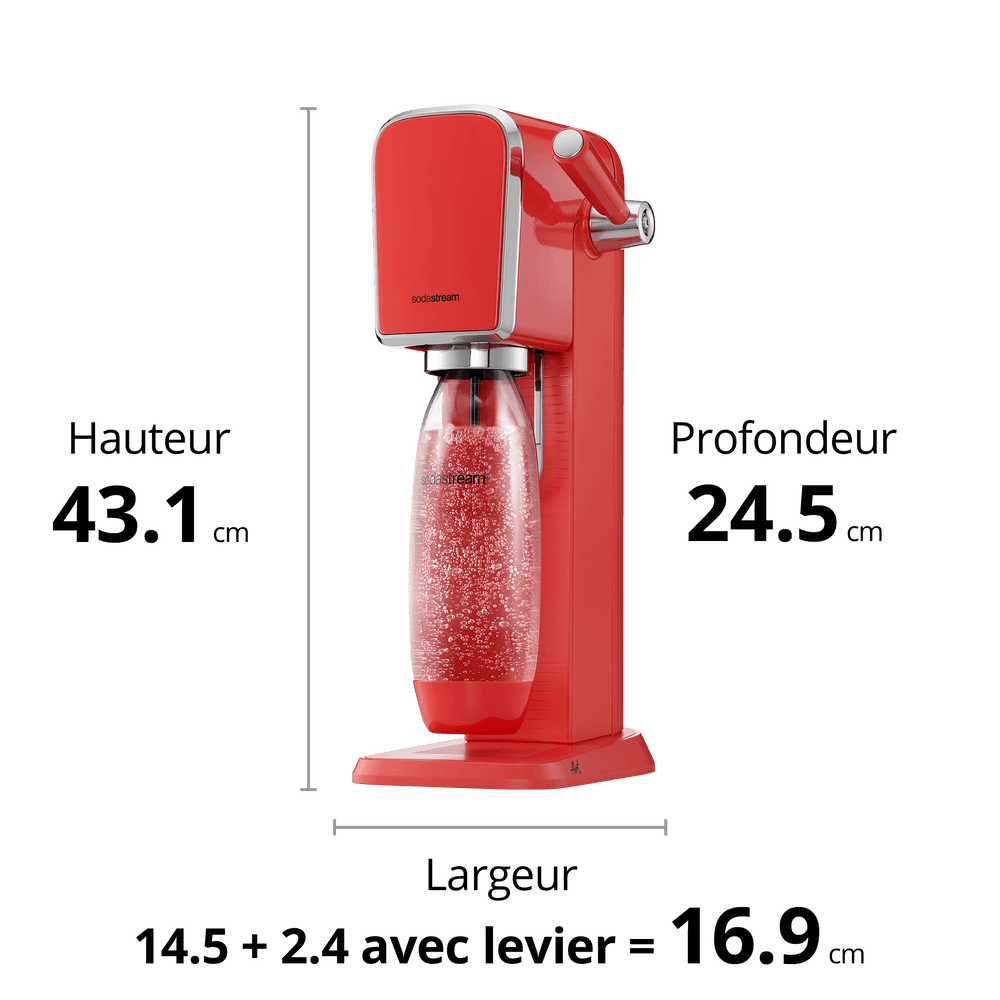 sodastream art rouge taille et dimensions