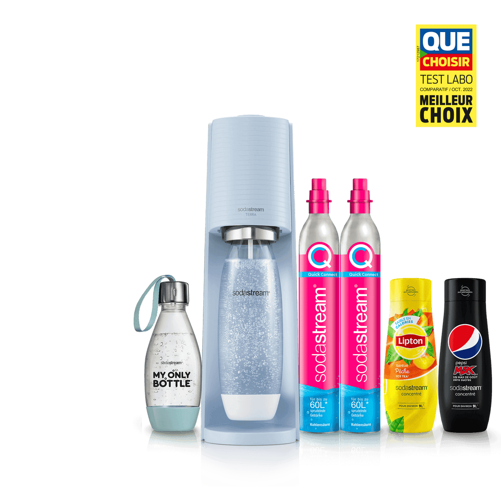 SodaStream Terra / Blanche / Rouge / Bleu Quick connect Cylindre Sodastream France