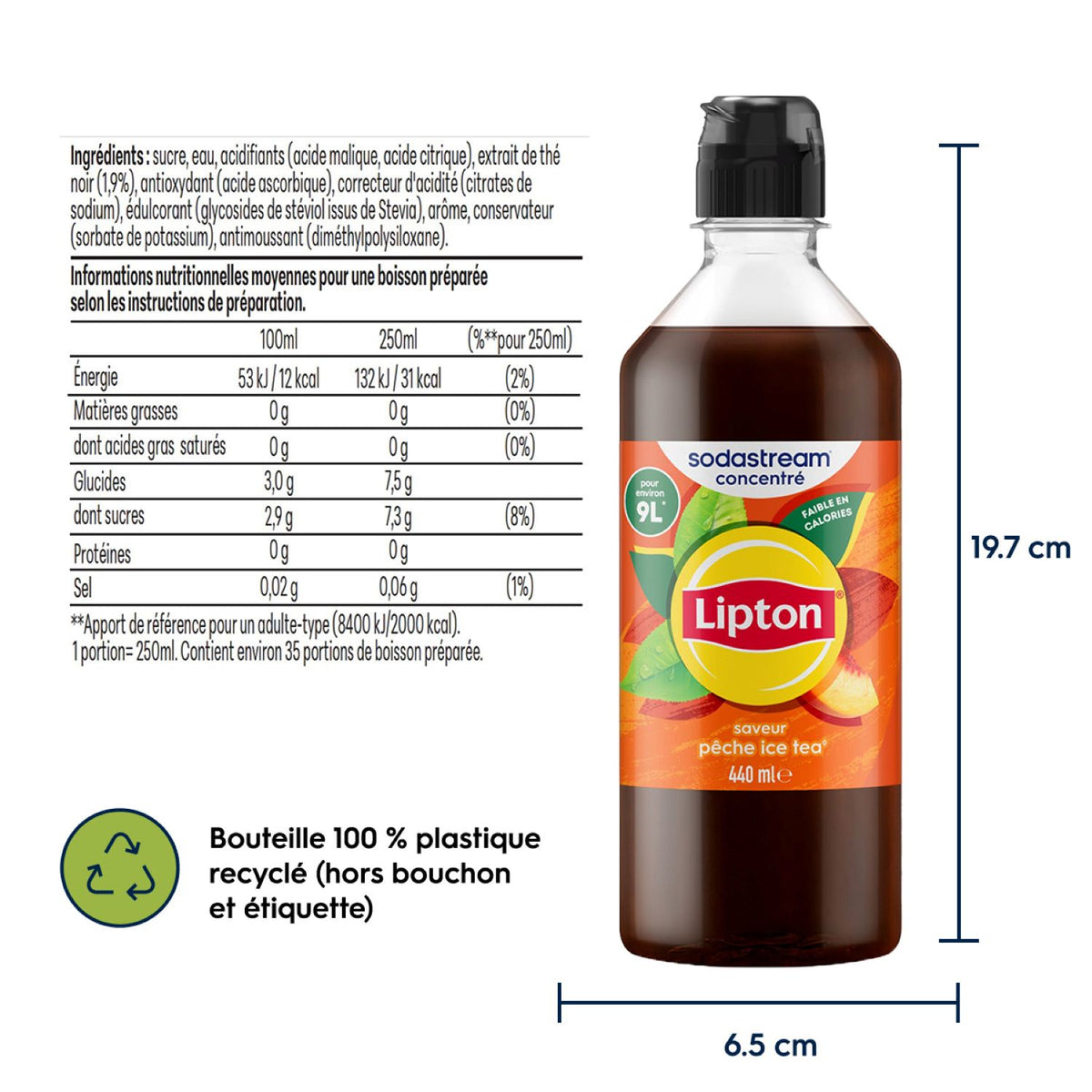 Sirop Lipton Ice Tea saveur Pêche