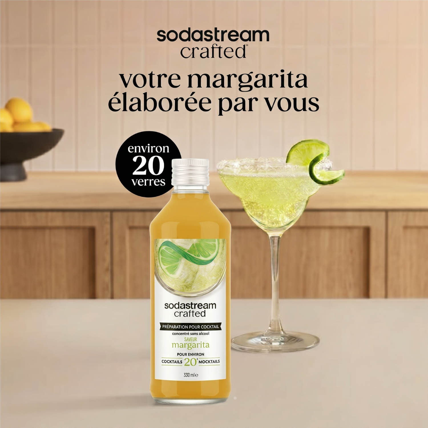 Cocktail Mixer saveur Margarital sans alcool 330ml