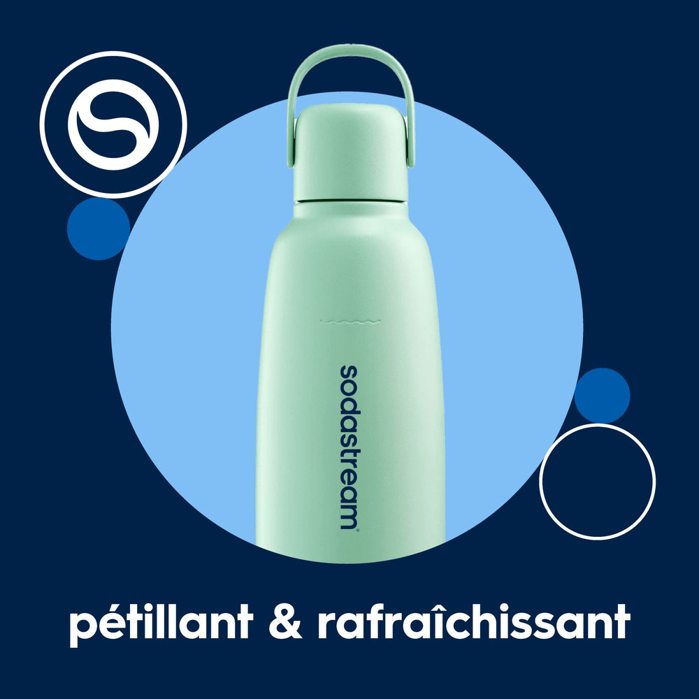 Bouteille 0,9L fizz&go Cool vert menthe