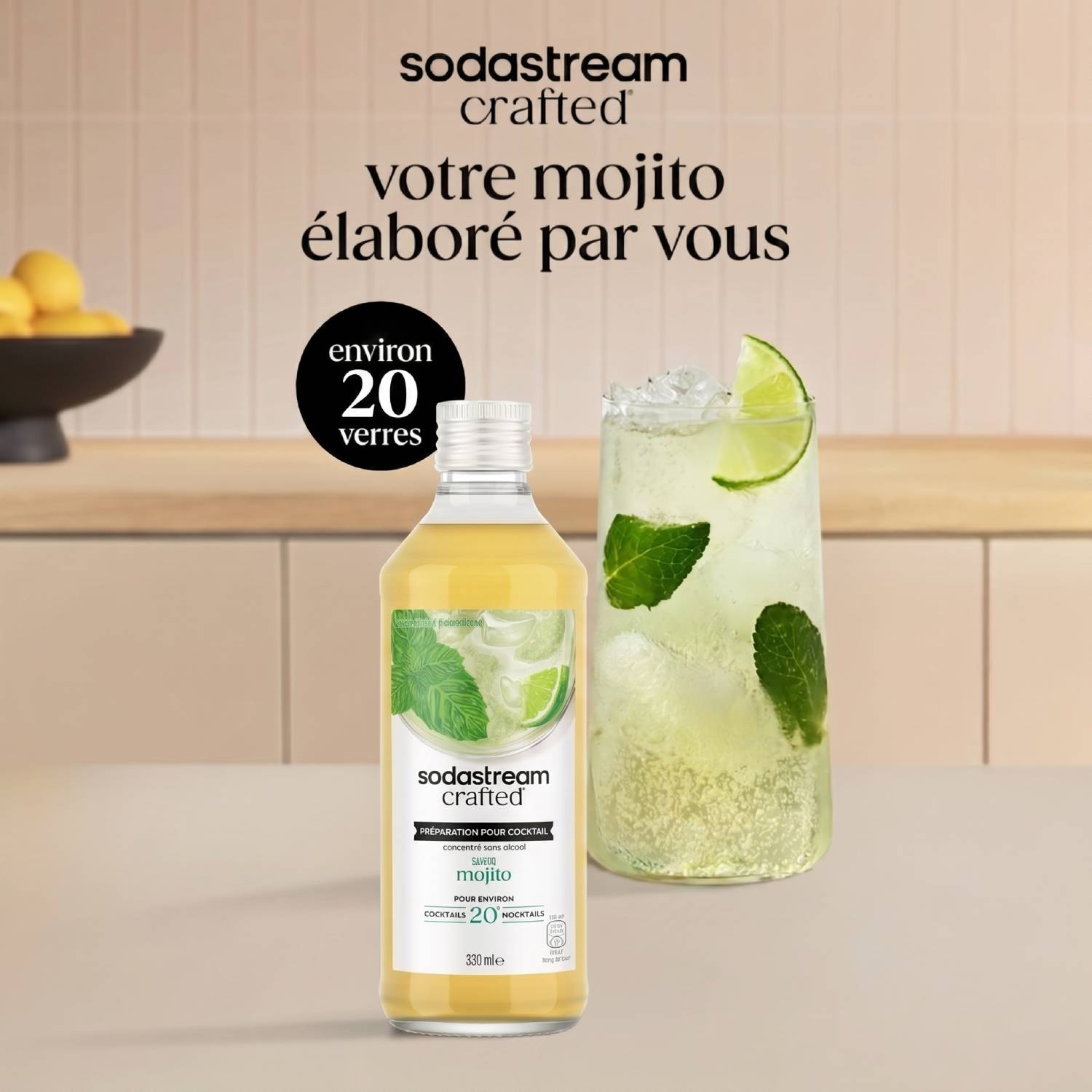 Cocktail Mixer saveur Mojito sans alcool 330ml