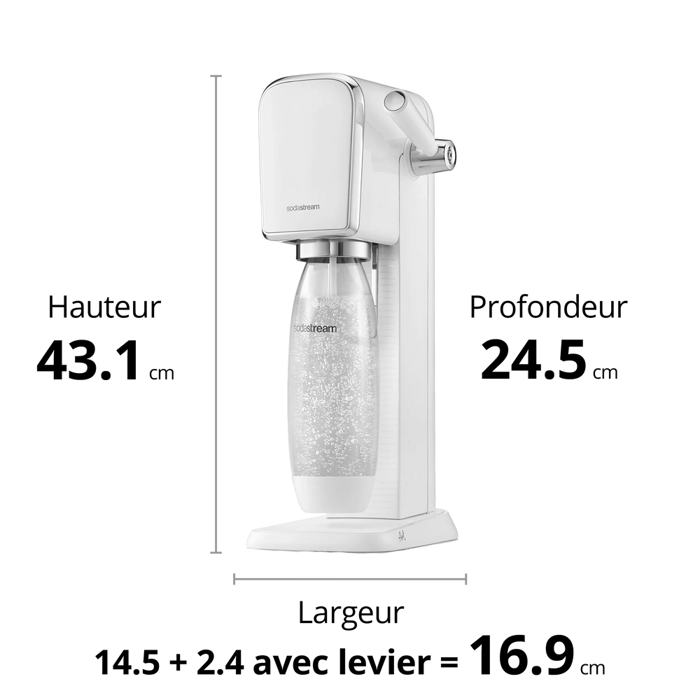 sodastream art blanche taille et dimensions