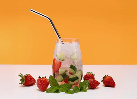 Infusion à la fraise et au concombre