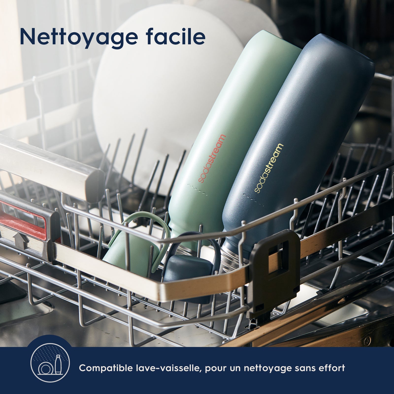 Bouteille 0,9L fizz&go Cool vert menthe 